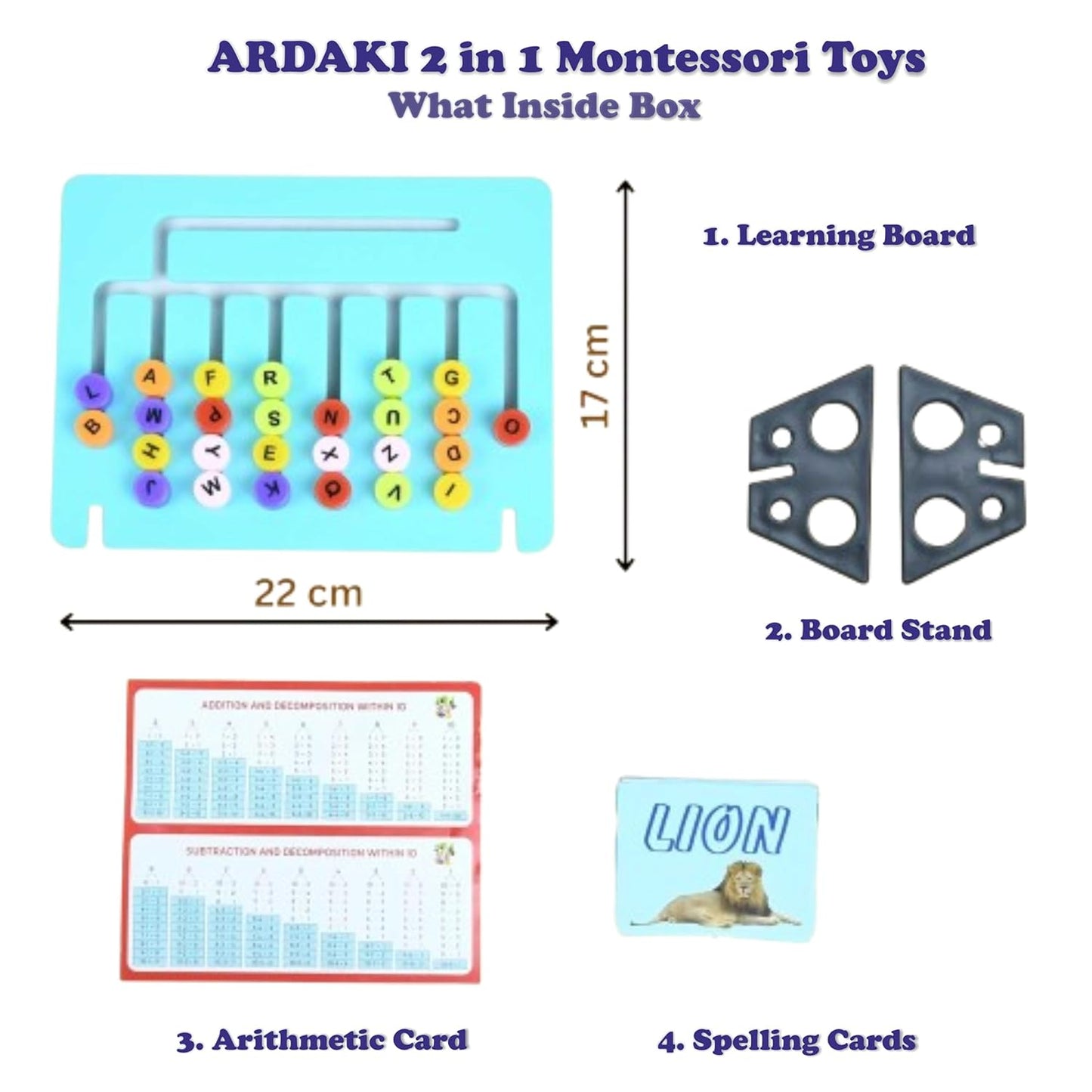Montessori slide  puzzle 2 in 1