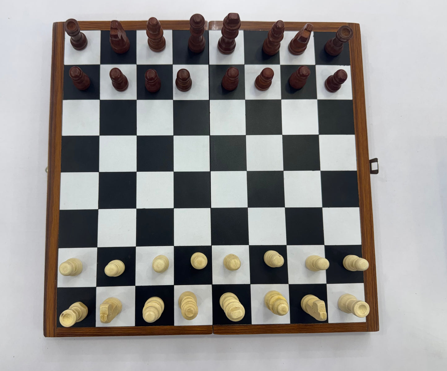 Chess and Checkers 2 in 1 wooden