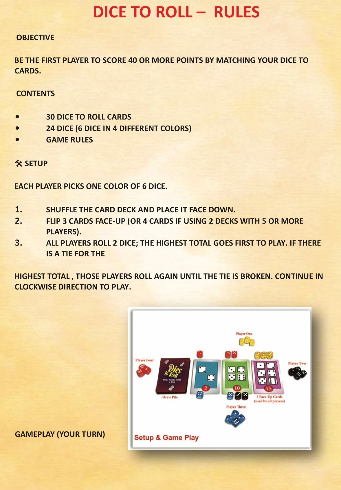 Dice to roll or Roll for it!