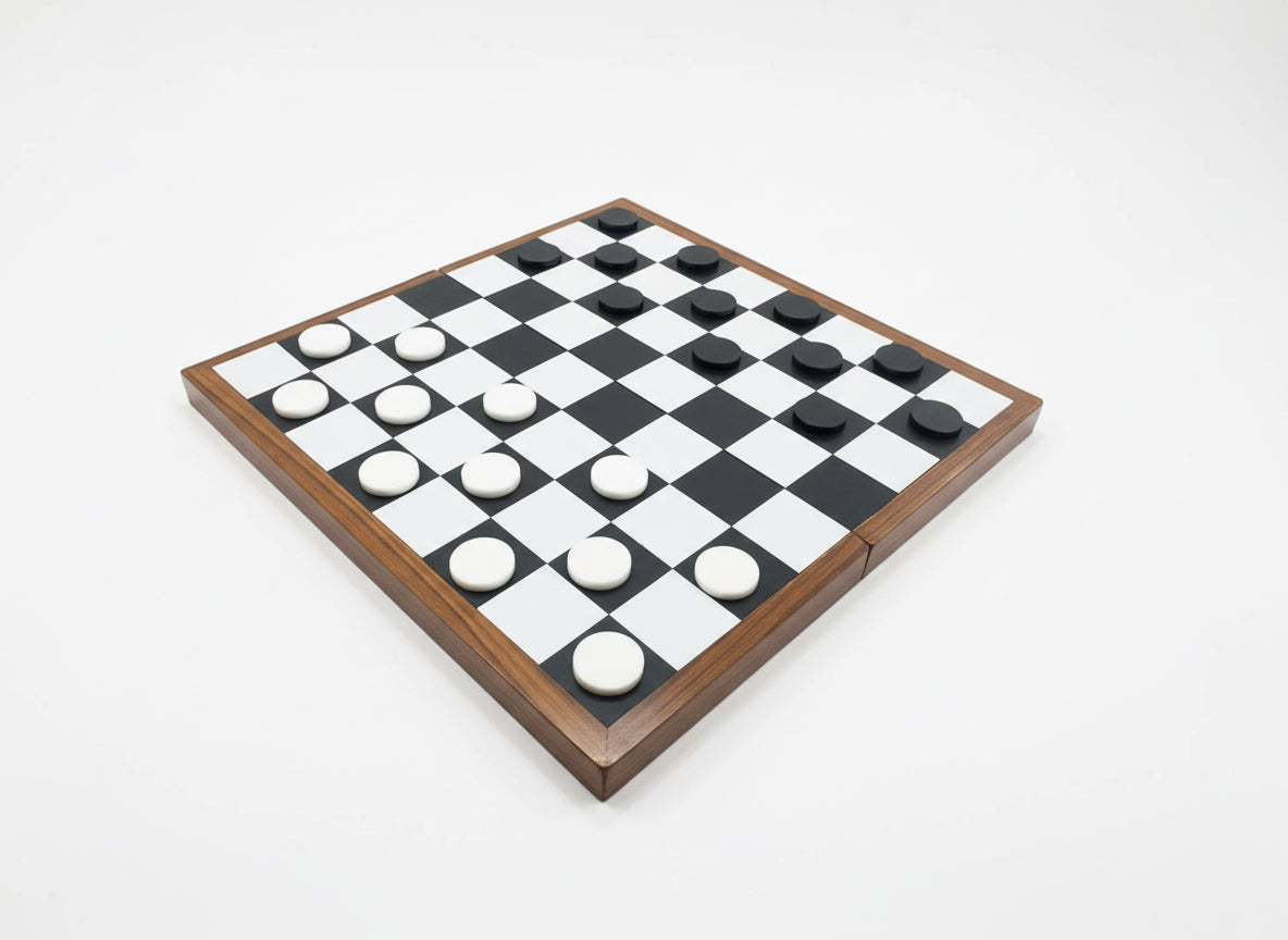 Chess and Checkers 2 in 1 wooden