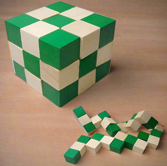 Snake Wooden Cube